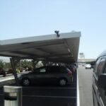 Cámaras de videovigilancia instaladas en el parking del aeropuerto de Lanzarote